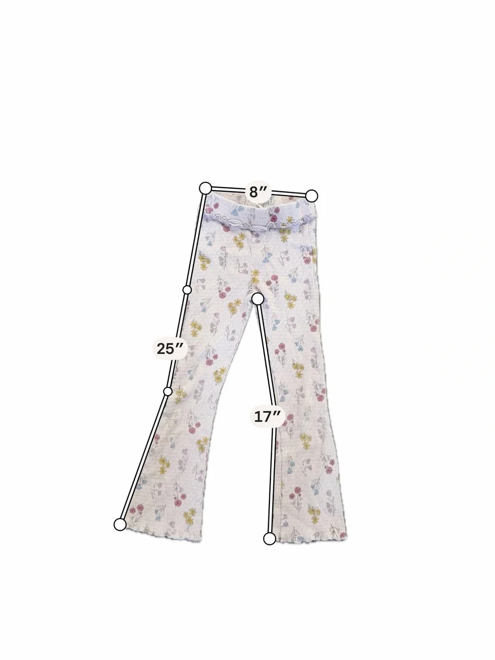 Zara Girls Floral Ruffle Sweatshirt & Ribbed Floral Leggings Set Size 6